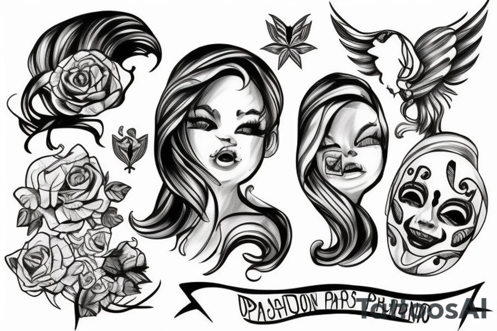 Cauldren with 3 babys inside tattoo idea