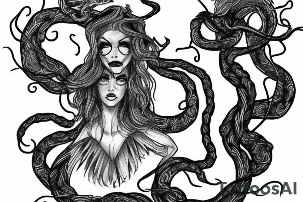 Medusa singing tattoo idea