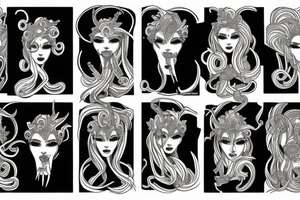 Medusa singing tattoo idea