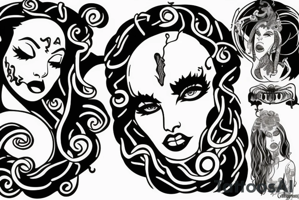 Medusa singing tattoo idea