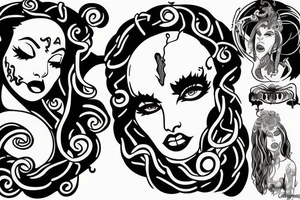 Medusa singing tattoo idea