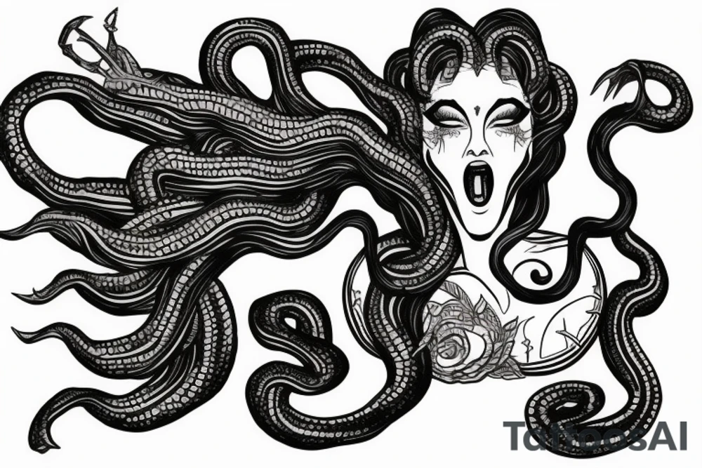 Medusa singing tattoo idea