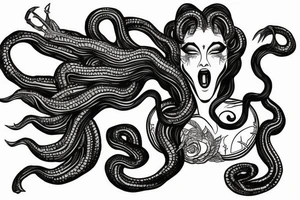 Medusa singing tattoo idea