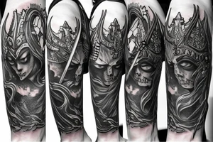 A dark souls style tattoo with zelda tattoo idea