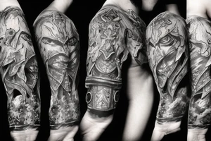 A dark souls style tattoo with zelda tattoo idea