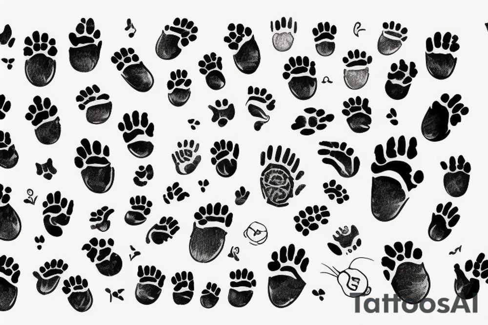 Cat footprint tattoo idea