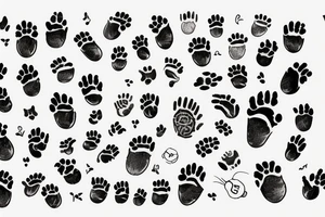 Cat footprint tattoo idea