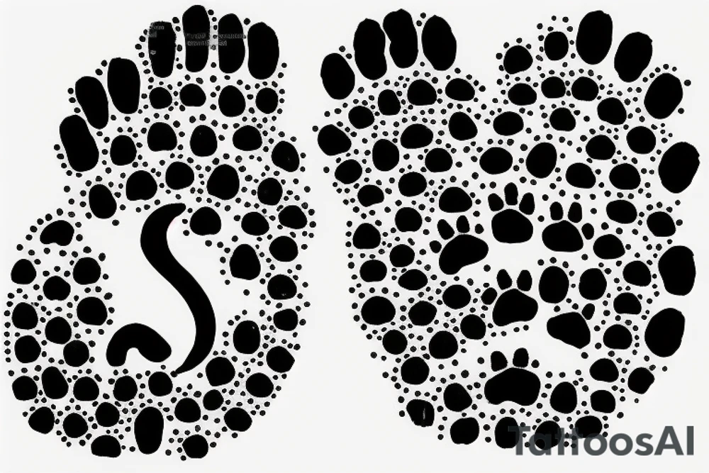 Cat footprint tattoo idea