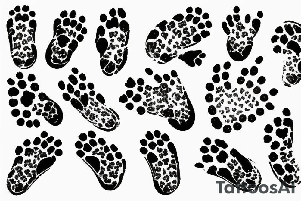 Kitty footprint tattoo idea