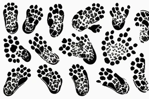 Kitty footprint tattoo idea