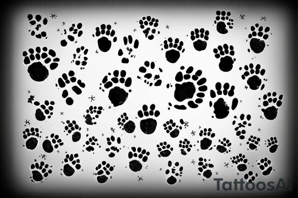 Kitty footprint tattoo idea