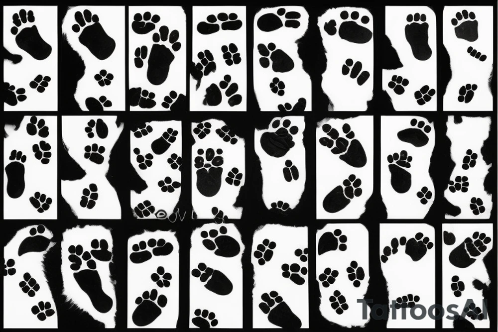 Kitty footprint tattoo idea
