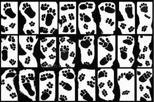 Kitty footprint tattoo idea