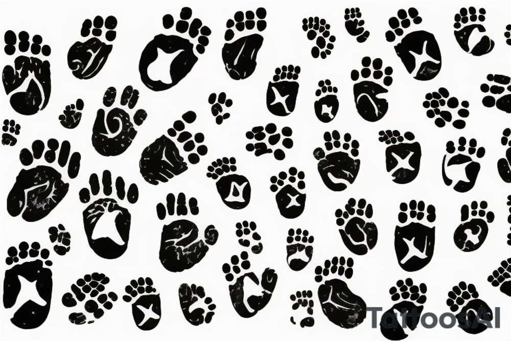 Kitty footprint tattoo idea