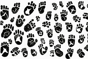 Kitty footprint tattoo idea