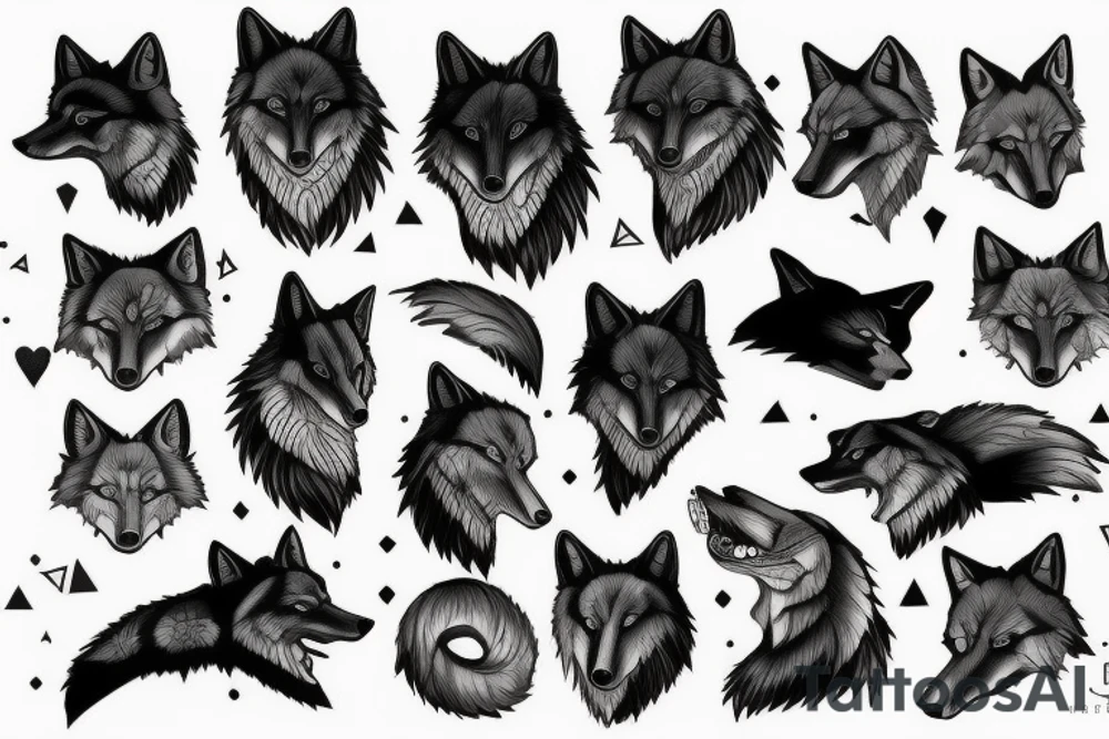Black Wolf tattoo idea