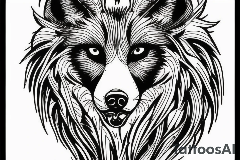 Black Wolf tattoo idea