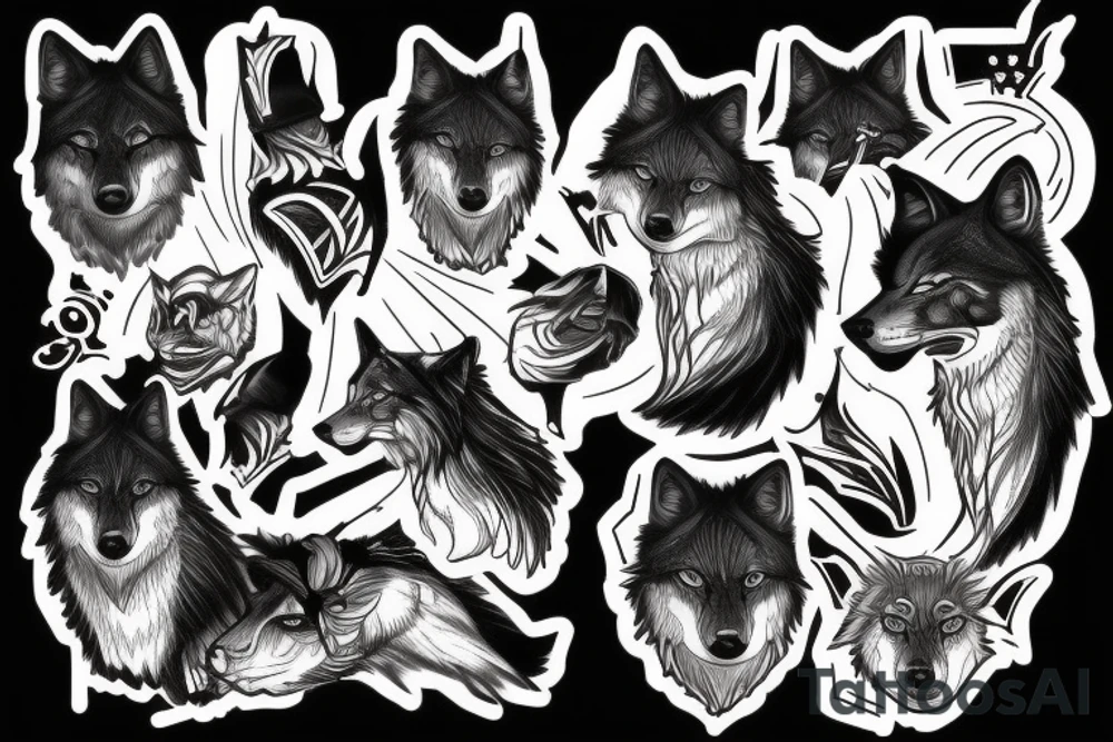 Black Wolf tattoo idea