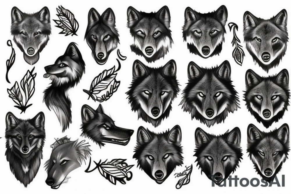 Black Wolf tattoo idea
