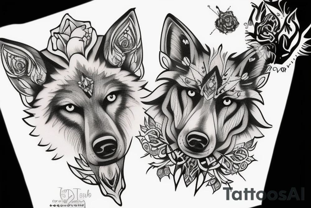 Black Wolf tattoo idea