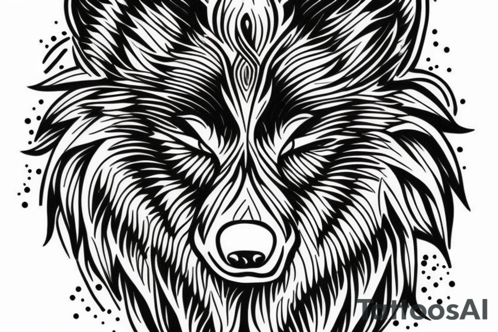 Black Wolf tattoo idea