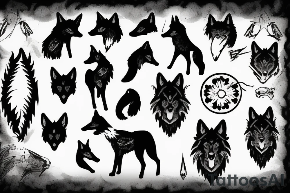 Black Wolf tattoo idea