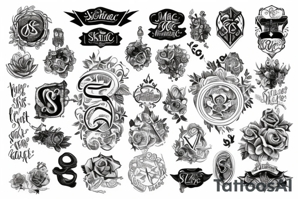 Majestic with the letters S and S tattoo idea