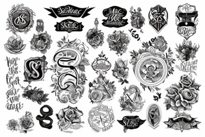 Majestic with the letters S and S tattoo idea