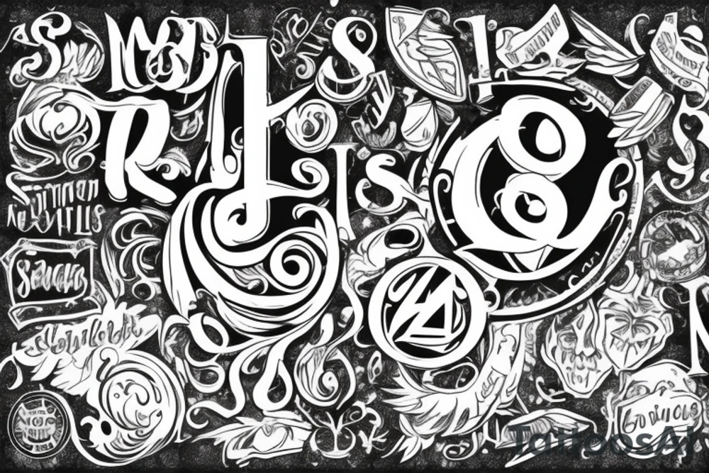 Majestic with the letters S and S tattoo idea