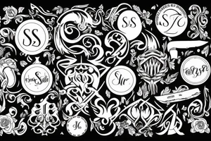 Majestic with the letters S and S tattoo idea