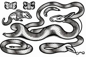 A rabbit with a Snake tattoo idea