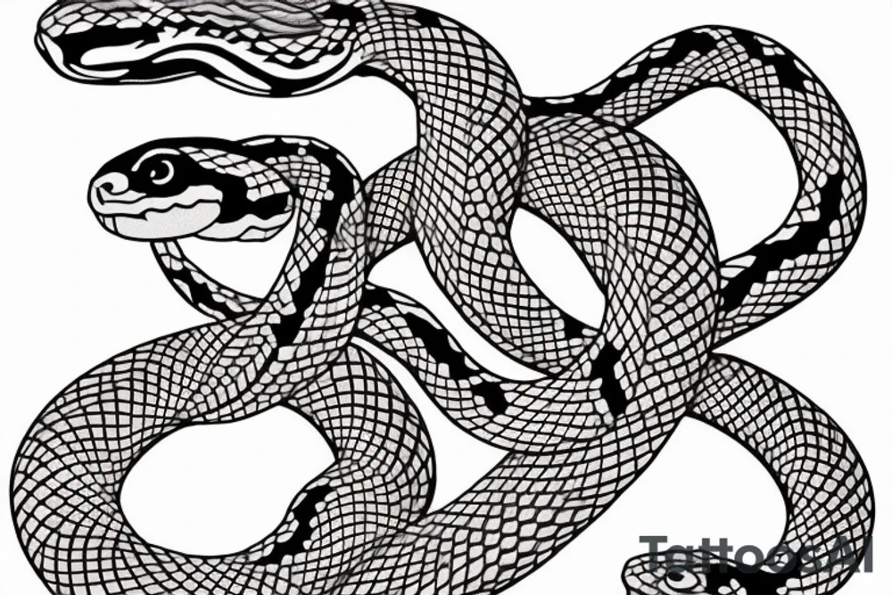 A Snake eating a Rabbit tattoo idea