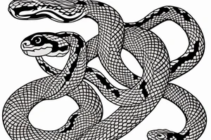 A Snake eating a Rabbit tattoo idea