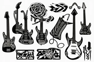 An electric Guitar tattoo idea