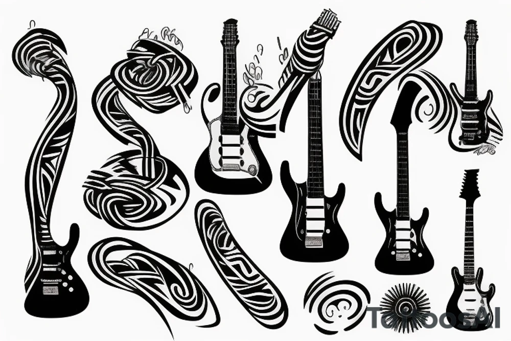 An electric Guitar tattoo idea