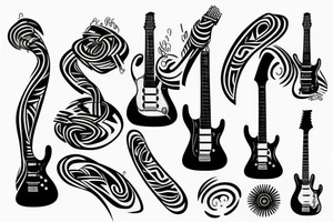 An electric Guitar tattoo idea