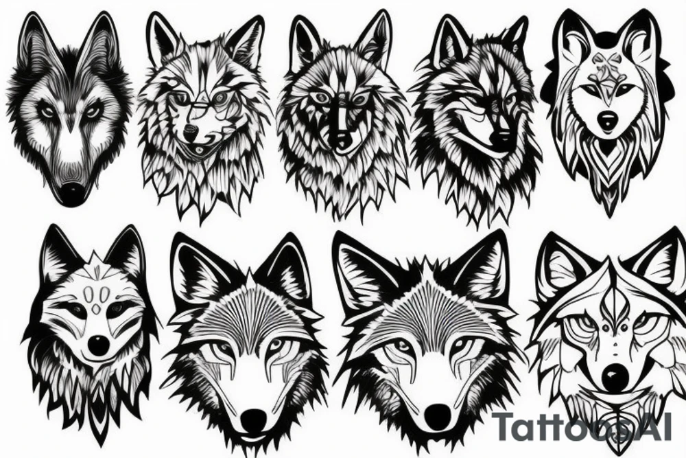 Wolf made of water tattoo idea