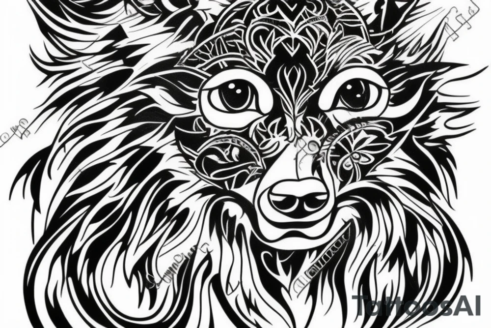 Wolf made of water tattoo idea