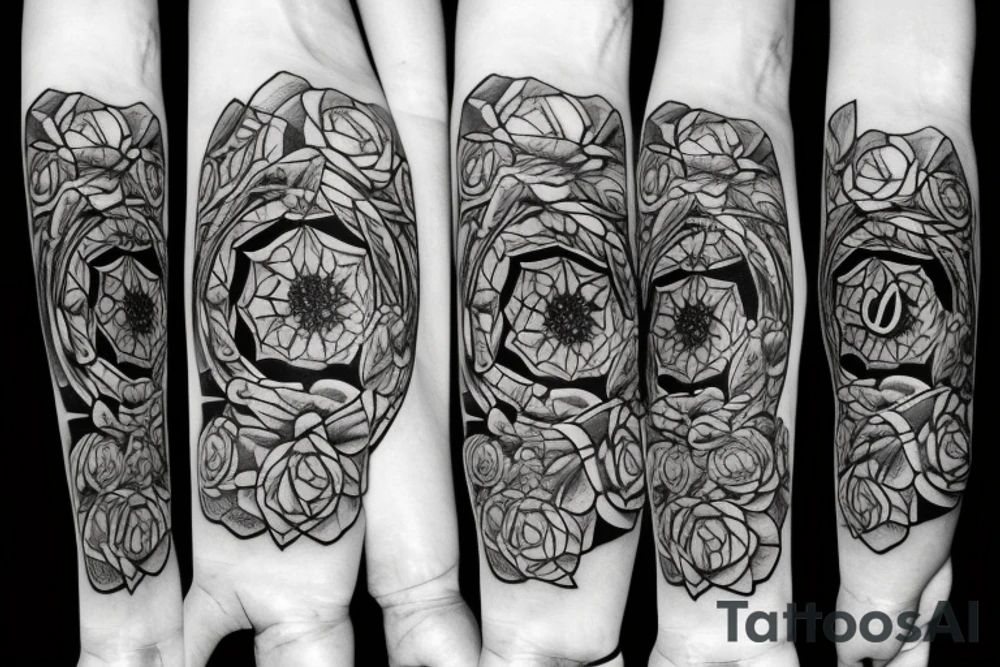 20 sided die with roses and daisies surrounding it tattoo idea 20 sided die with roses and daisies surrounding it tattoo idea