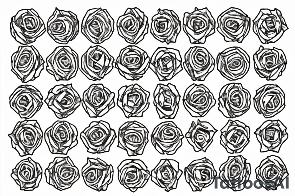 20 sided die with roses and daisies surrounding it tattoo idea