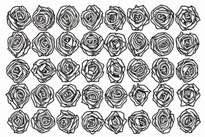 20 sided die with roses and daisies surrounding it tattoo idea