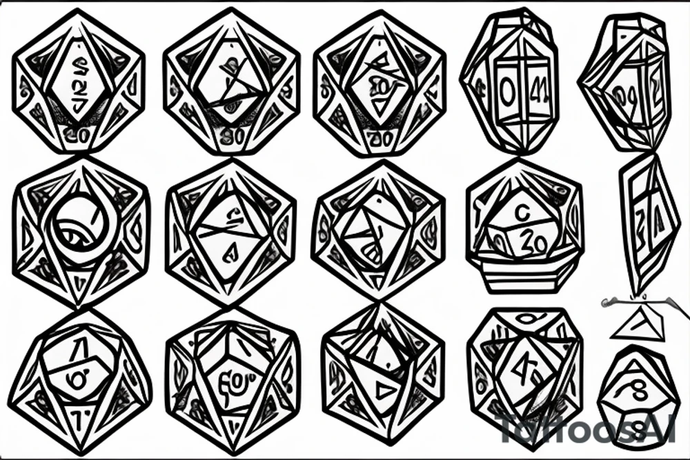 20 sided die tattoo idea