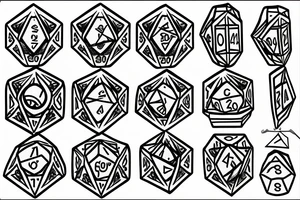 20 sided die tattoo idea