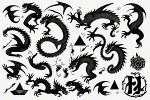 D20 with small dragon tattoo idea