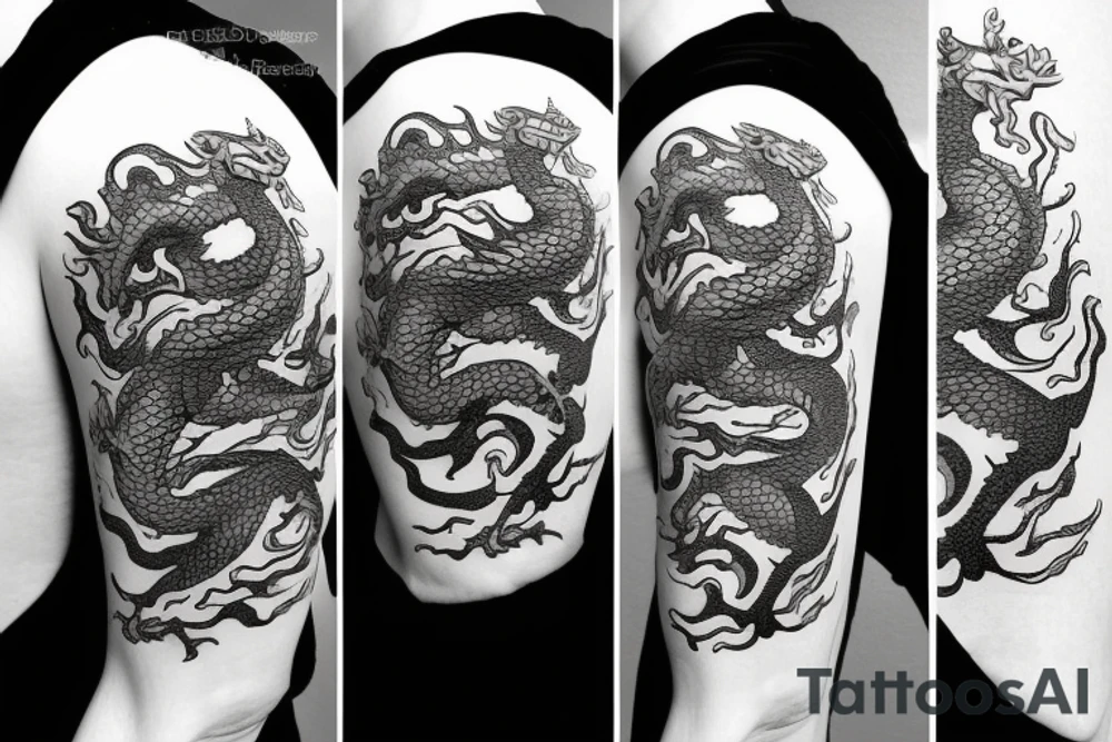 D20 with small dragon tattoo idea