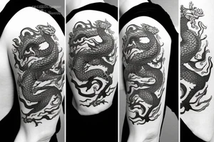 D20 with small dragon tattoo idea