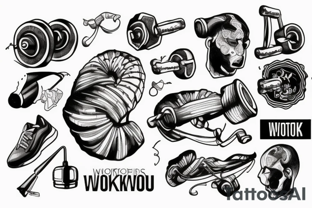 grind workout tattoo idea