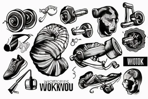 grind workout tattoo idea