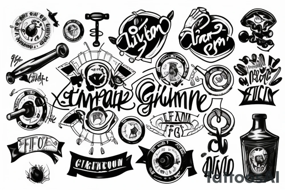 gym for life tattoo idea