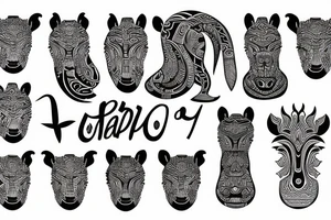 happy lama tattoo idea